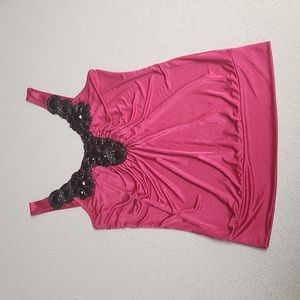 Maurices (Studio Y) Beaded Neckline  Dressy Tank Top